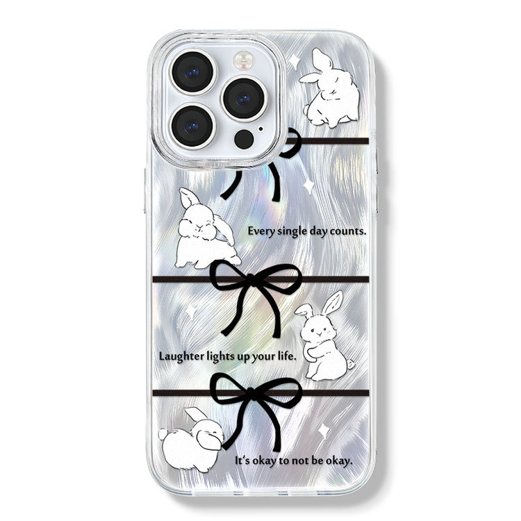 手機殼|iPhone15pro羽紗手機殼女12/13Pro大孔透明蘋果14 11適用「WL0096」24.07