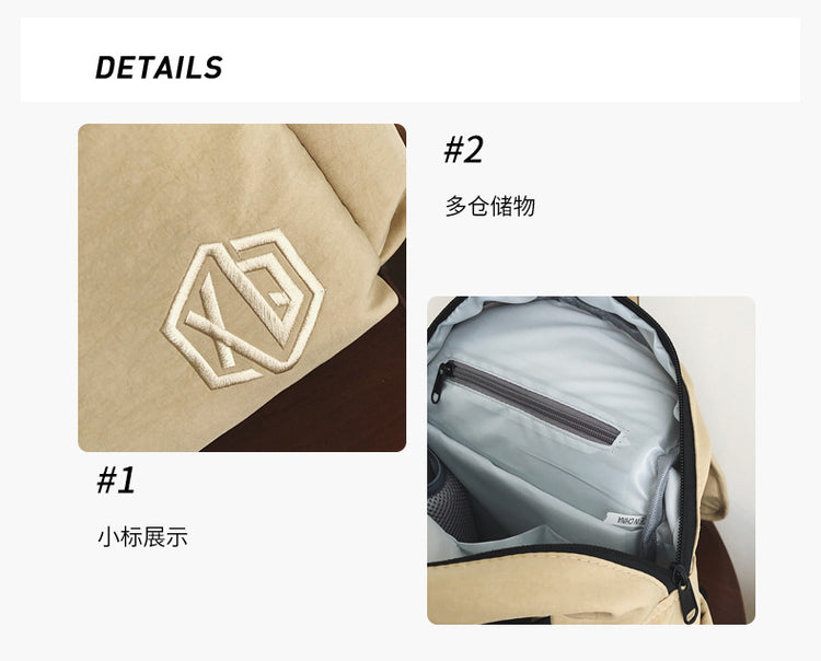 致青春|休閒輕便雙肩包女簡單百搭學生旅遊小背包多功能運動出行背包批發「2110-126」25.04-1