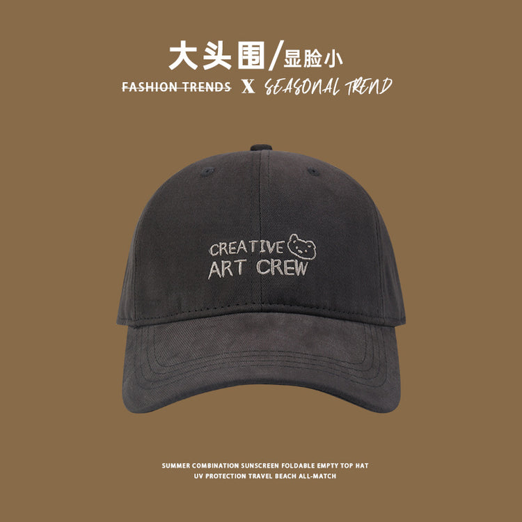 流行帽子|韓系早春大頭圍棒球帽女2025新款加大加深顯臉小遮陽帽運動鴨舌帽「C4897」25.01-1