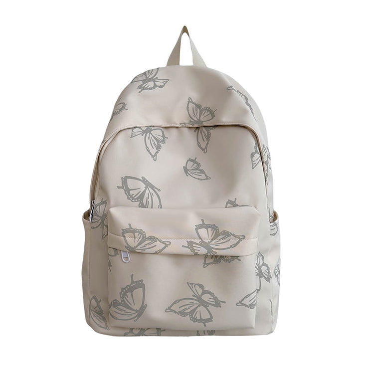 致青春|雙肩包女日系ins風蝴蝶設計背包外出旅遊輕便背包大容量學生書包「8084-125」24.10-3