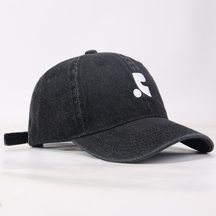 流行帽子|熱巴同款牛仔棒球帽子女大頭圍顯臉小水洗鴨舌帽男韓版戶外遮陽帽「C5104」25.03-3