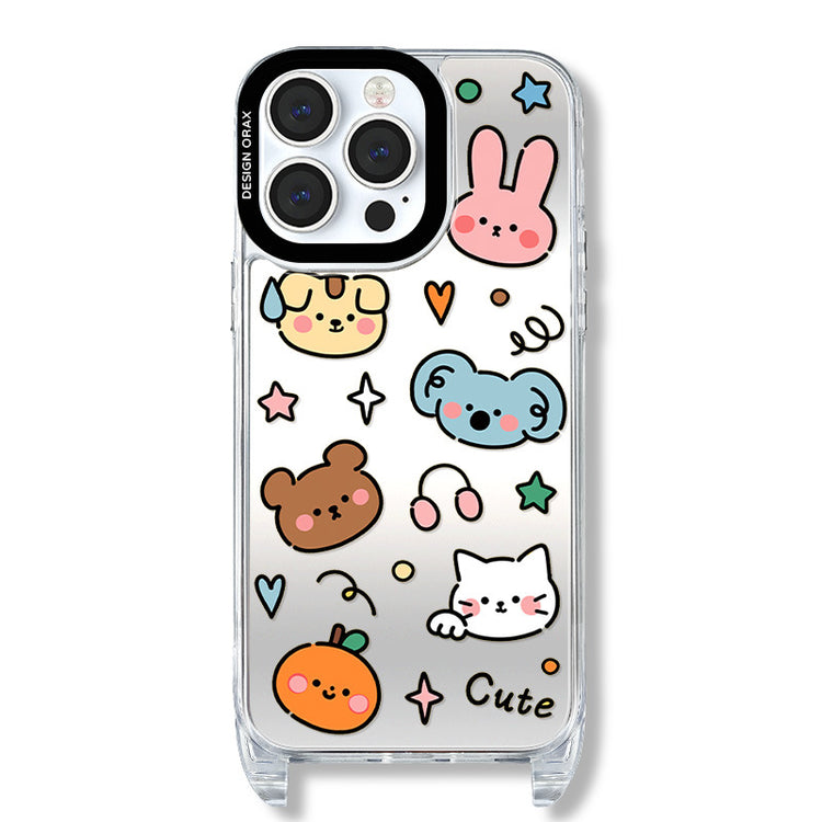手機殼|蘋果15手機殼iPhone14promax適用12/11掛繩鏡面殼13pro保護套「WM0631」24.07