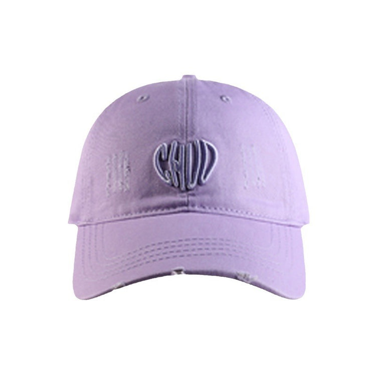 流行帽子|帽子防曬帽夏季女新款立體刺繡CHVD字母純色寬檐百搭遮臉棒球帽潮「C4065」24.06-3