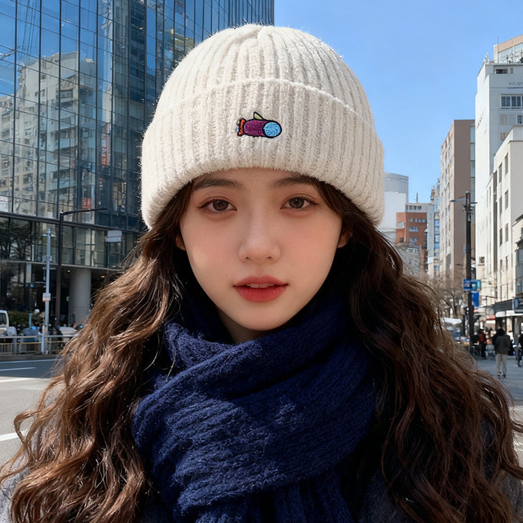 流行帽子|帽子女可愛卡通保暖針織帽情侶百搭甜美毛線帽戶外防寒套頭冷帽男「C5697」25.10-2