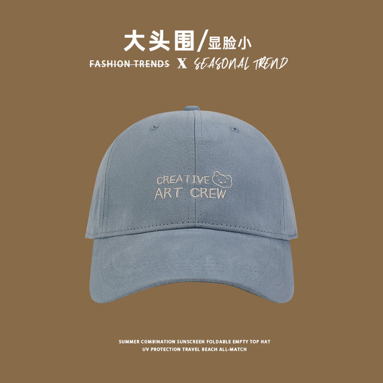 流行帽子|韓系早春大頭圍棒球帽女2025新款加大加深顯臉小遮陽帽運動鴨舌帽「C4897」25.01-1