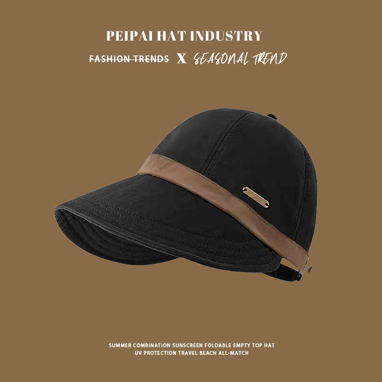 流行帽子|夏露思同款遮陽漁夫帽子女可掛口罩顯臉小出行鴨舌帽速乾馬術帽「C5014」25.02-3