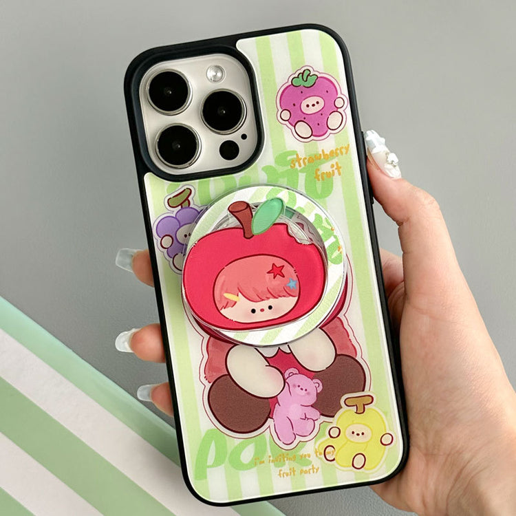 手機殼|蘋果16手機殼iPhone15磁吸磨砂黑框殼14Promax磁吸支架適用12「LR1000」24.10-1