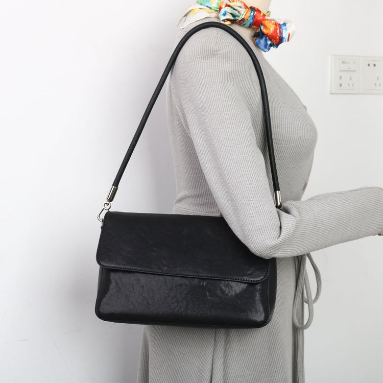 質感真皮|2024新款百搭ins復古頭層植鞣牛皮高級感包簡約時尚單肩斜背包「M-132#」24.07-3