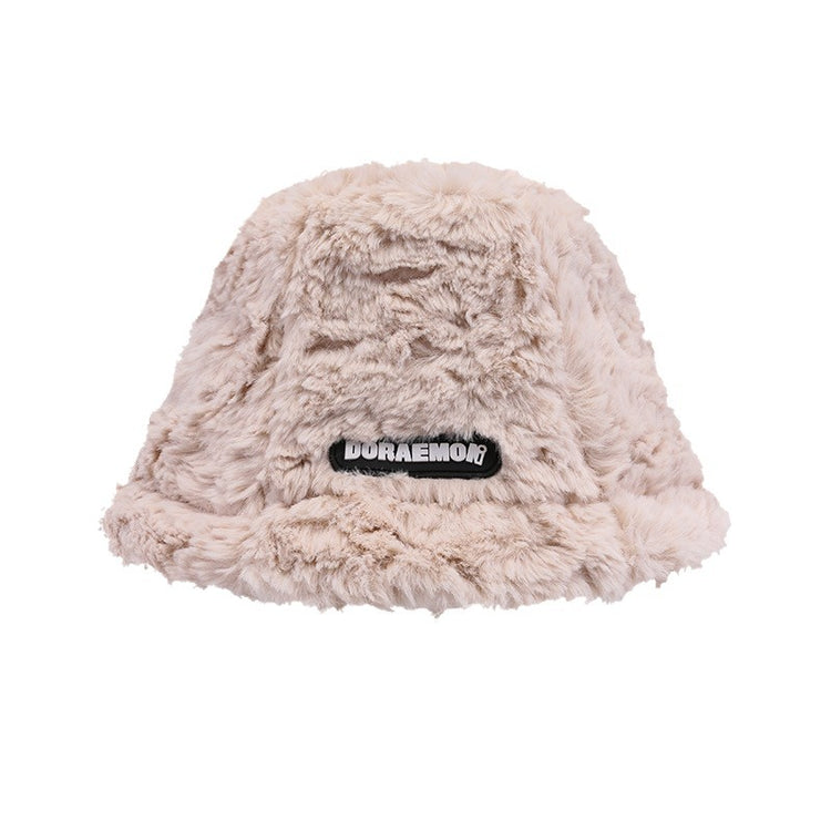 流行帽子|毛絨帽子女冬季可愛百搭顯臉小漁夫帽保暖防寒時尚字母盆帽水桶帽「C1642」25.12-2