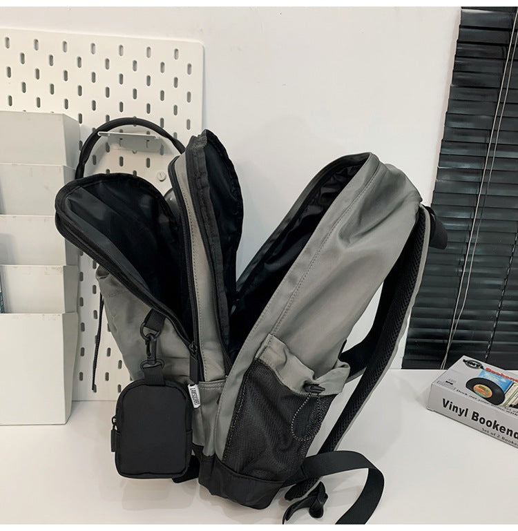 致青春|雙肩包日系大容量背包 原宿簡約休閒國高中學生書包抽繩設計後背包「8819-134」24.10-3
