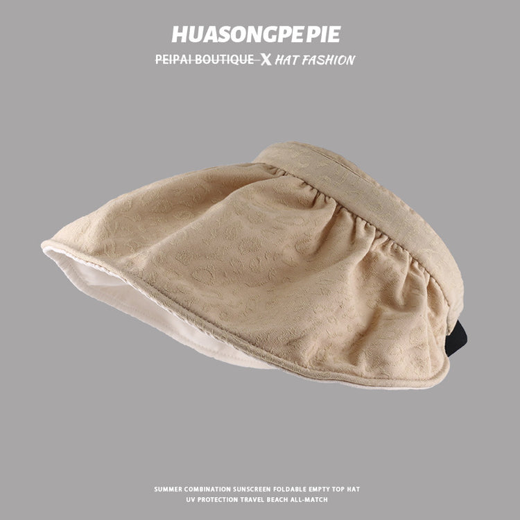 流行帽子|帽子女韓版百搭貝殼帽大帽檐顯臉小夏季薄款透氣遮陽防曬空頂帽子「C1093」24.05-2