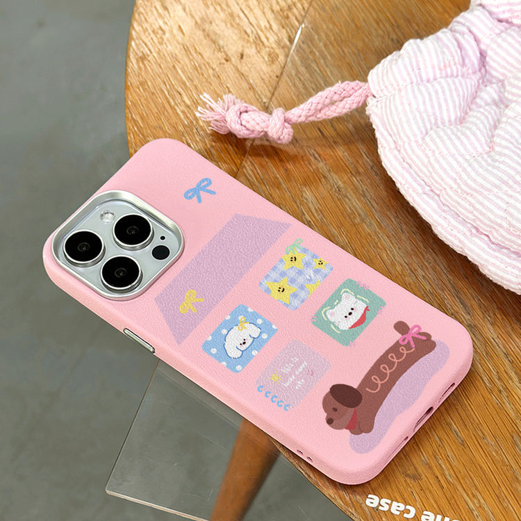 手機殼|iPhone16適用15保護套14Promax蘋果13銀框皮紋手機殼12批發11「WMWM3295」25.04-3