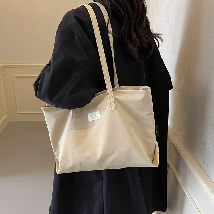 日韓流行|休閒通勤大容量尼龍布包包女士2024新款單肩包輕便手提托特包「5957-123」24.09-3
