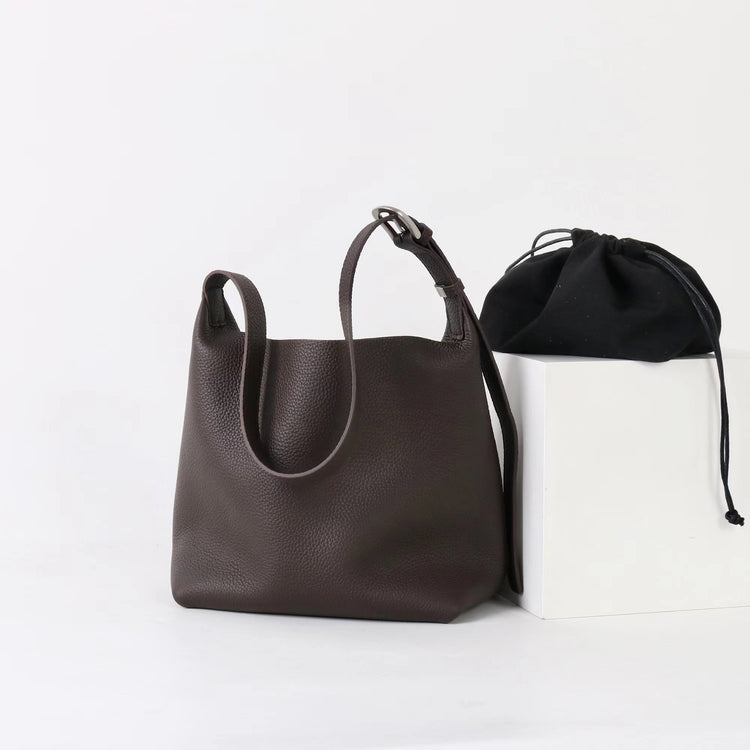 質感真皮|2025新頭層軟牛皮時尚百搭單肩斜背包高級感腋下包女包軟皮牛皮包「8315」25.09-4