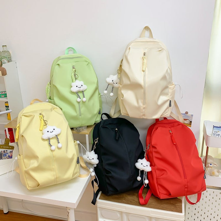 致青春|簡約雙肩包女大容量高顏值背包休閒旅行電腦包純色質感學生書包「2405-126」25.02-3