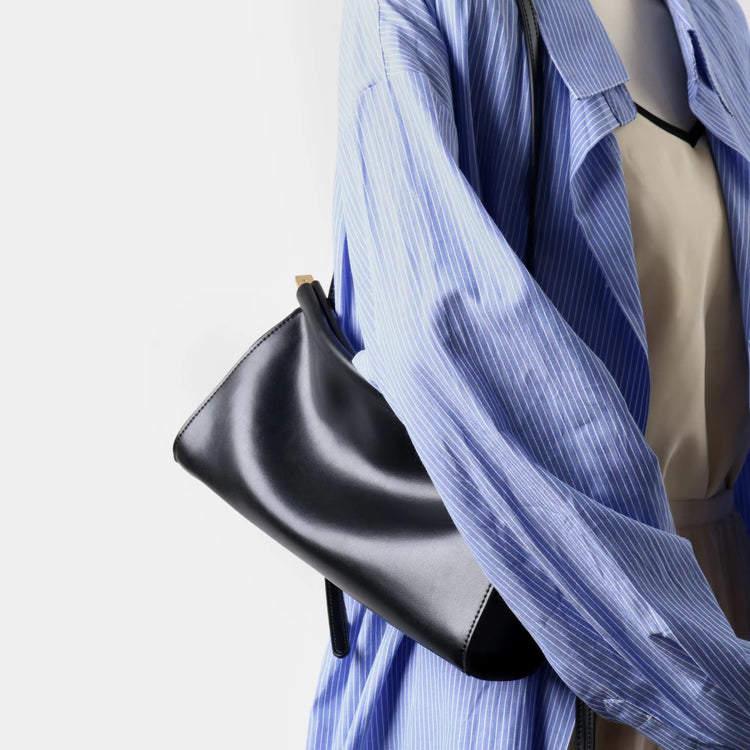 質感真皮|2025新款牛皮腋下復古法式法棍夾子包小眾設計極簡風通勤簡約包「3336」25.06-2