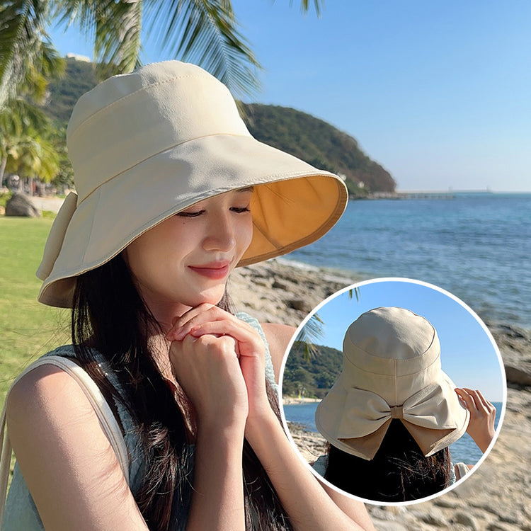 流行帽子|夏季漁夫帽百搭休閒遮陽帽女大檐遮臉顯臉小防曬防紫外線太陽帽子「C2315」24.04-3