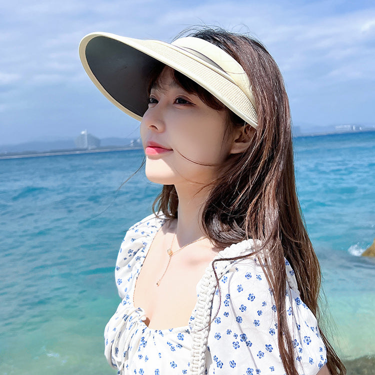 流行帽子 | 韓版夏季帽子女UV防曬透氣空頂帽運動大沿遮陽帽戶外旅遊太陽帽潮「C2139」24.04-1