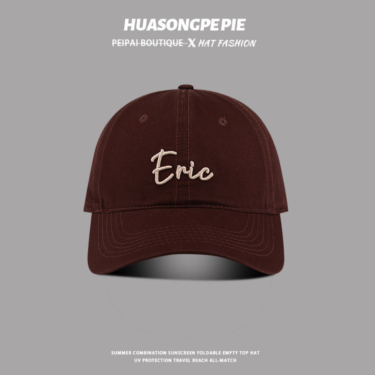 流行帽子|軟頂棒球帽女字母刺繡百搭鴨舌帽顯臉小夏季學生休閒防曬遮陽帽男「C3611」24.02-1