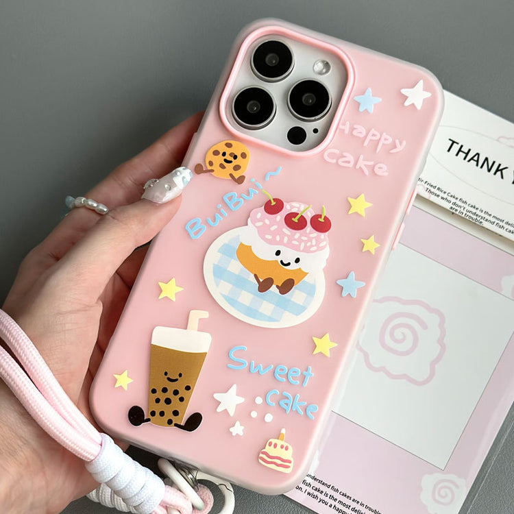 手機殼|蘋果16手機殼iPhone14promax膚感果凍15pro適用12卡通11手繩「WL0284」24.11-1