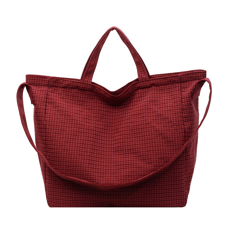 致青春|2025新款時尚大容量帆布包女小眾托特包百搭斜挎包通勤單肩手提包「1883-125」25.10-1