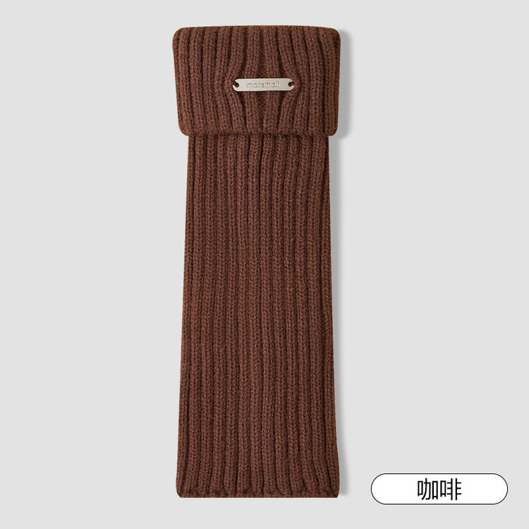 女襪|羊毛襪套女秋冬季加厚保暖鎖溫堆堆襪復古Y2K辣妹彈力中筒腿套「WT239068」25.09-2