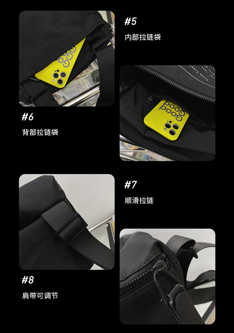 致青春|工裝包2025新款牛津布斜背包女百搭ins運動大容量單肩包網紅布包「8812-118」25.01-1