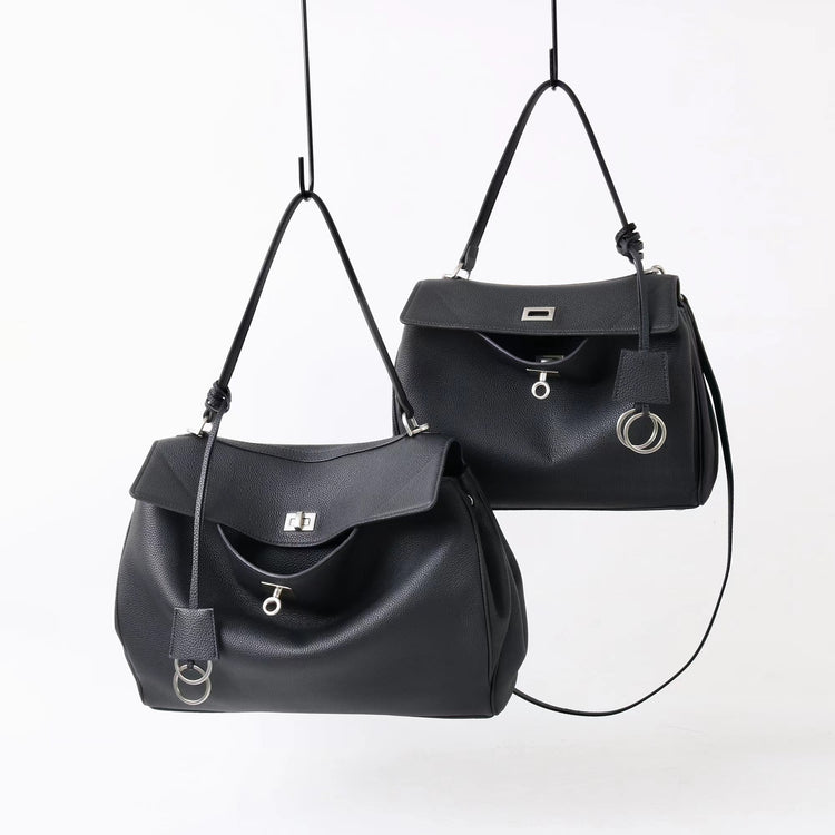 質感真皮|2025新款togo牛皮B家同款鬆弛感大小號真皮鎖扣手提包單肩斜挎包「X5133 D5134」25.12-1