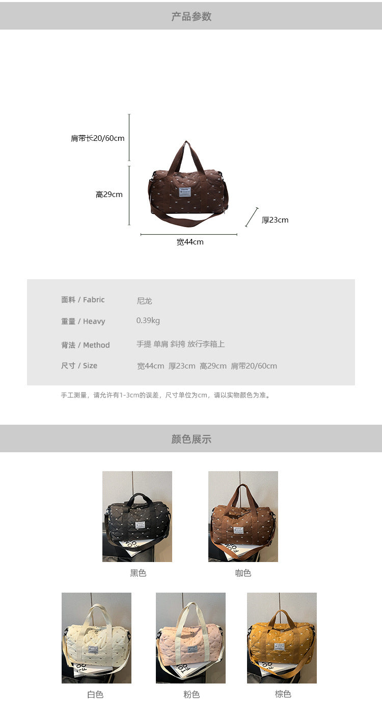 致青春|大容量輕便手提旅行包女新款套拉桿出差行李包男休閒運動健身包「9108-118」25.11-3