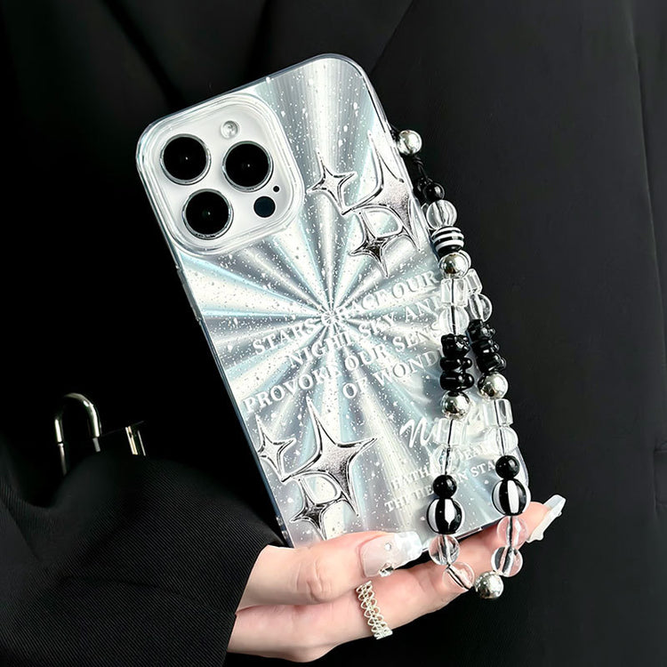 手機殼|iPhone15pro羽紗手機殼蘋果14/13適用12Pro大孔透明11手機鏈「WYB0876」24.07