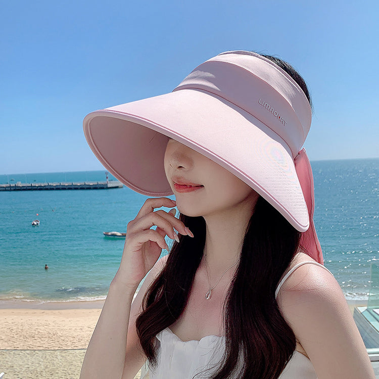 流行帽子|夏季防曬空頂帽一帽五戴戶外百搭遮陽帽大檐帽防紫外線冰絲太陽帽「C3747」24.03-3