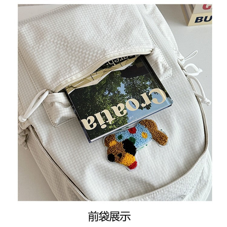 致青春 | ins可愛小狗雙肩包女休閒旅行大容量背包校園簡約大學生書包批發「873-126」24.12-2