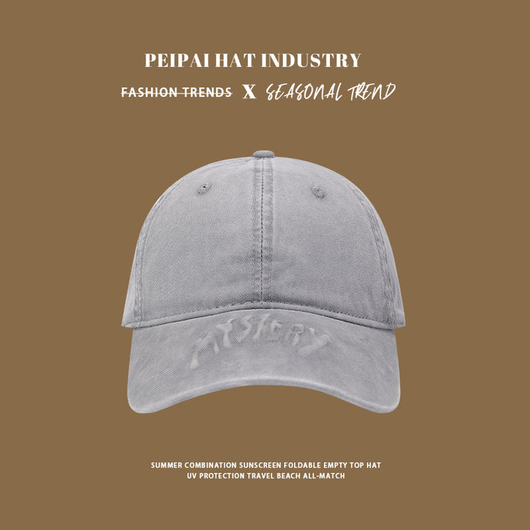 流行帽子|早春新款棒球帽子女純棉軟頂寬檐顯臉小遮陽帽學生穿搭鴨舌帽子男「C4883」24.12-5