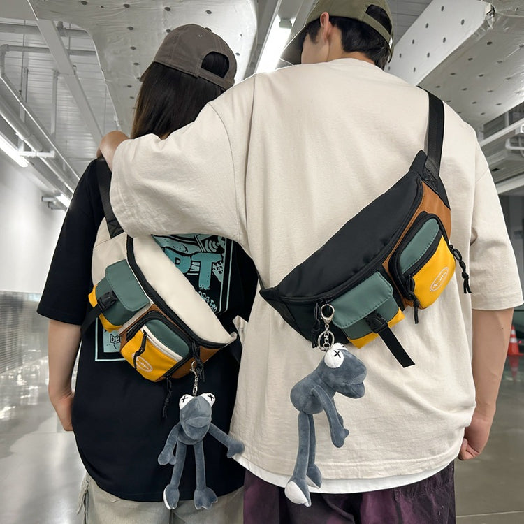 致青春|腰包休閒運動男生外出斜跨胸包新款潮牌輕便女生斜跨胸包「188-188」24.07-1