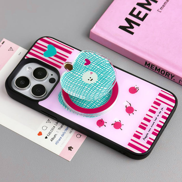 手機殼|14Promax蘋果16手機殼iPhone15磁吸磨砂黑框殼適用12磁吸支架「WL0135」24.12-2