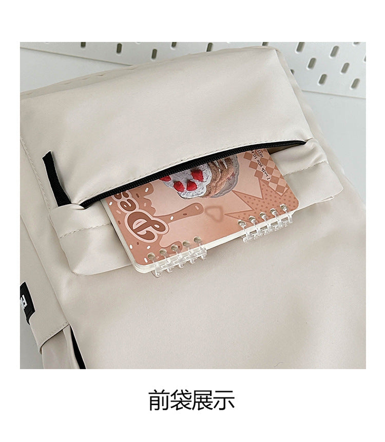 致青春|日系簡約書包女大學生韓版ins大容量簡約純色背包國中高中男生雙肩包「5807-122」24.12-4