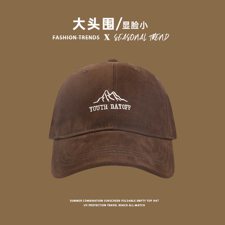 流行帽子|帽子大頭圍棒球帽女春夏新款休閒遮陽帽加深加大顯臉小鴨舌帽子男「C4898」25.01-1