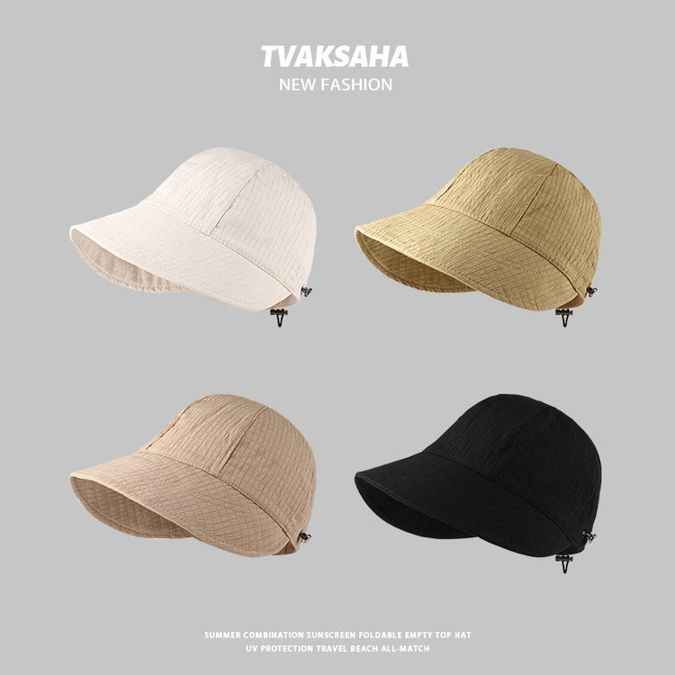 流行帽子|帽子女夏季防曬漁夫帽學生戶外防紫外線顯臉小趙露思同款休閒遮陽「C3934」24.08-4