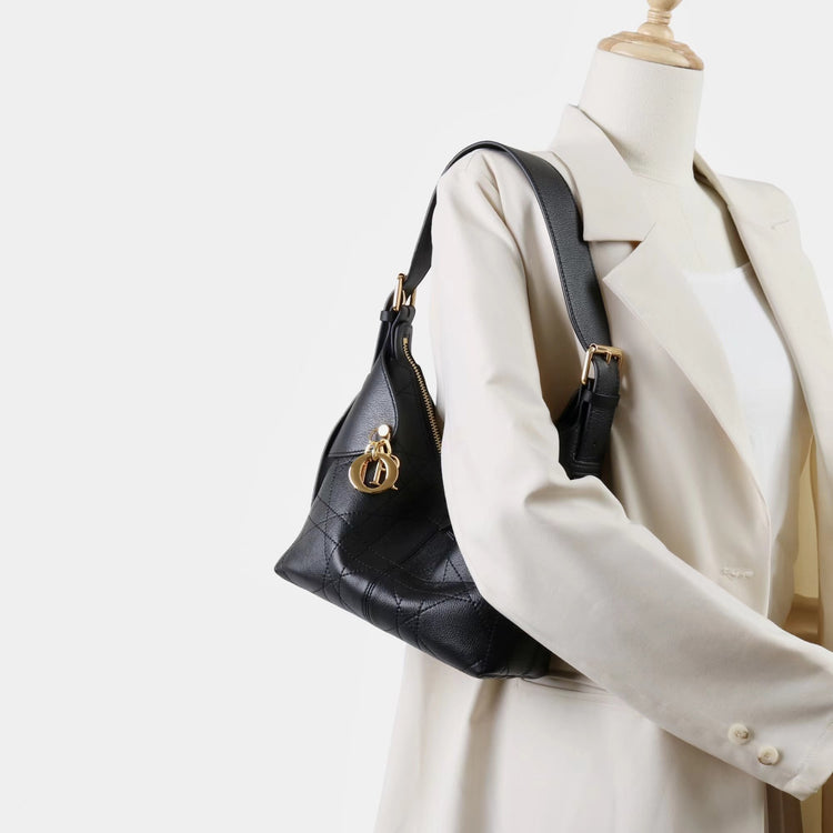 質感真皮|2025新褶皺羊皮藤格紋手提包時尚休閒優雅單肩腋下通勤高級感包「X3820D3819」25.10-1