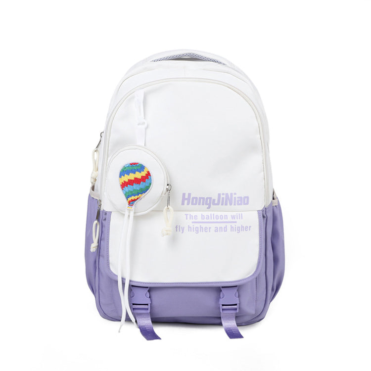 致青春|韓版高中書包女森系撞色雙肩包ins潮學院風中學生國中生休閒背包「3303-130」24.07-2