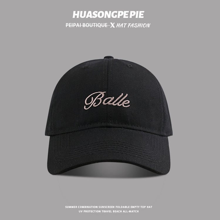 流行帽子|刺繡棒球帽女夏季彎檐顯臉小遮陽帽學生百搭騎行鴨舌帽防曬太陽帽「C3799」24.04-2