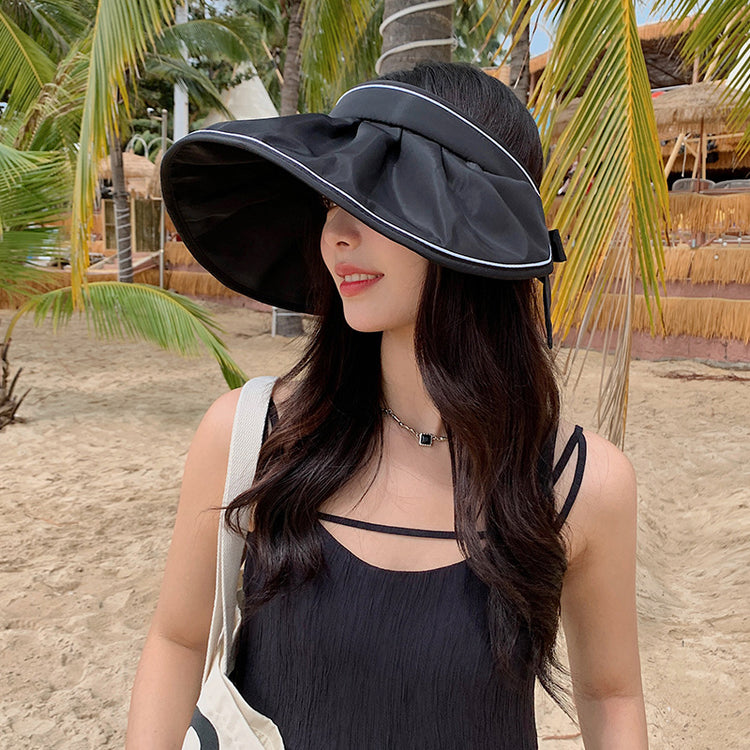 流行帽子|夏季新款防紫外線帽子女大帽檐遮陽漁夫帽戶外出遊百搭防曬太陽帽「C2031A」25.04-3