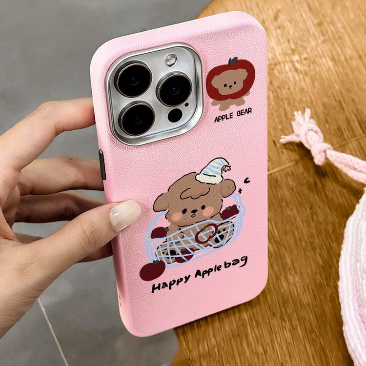 手機殼|iPhone16Promax適用15新款14蘋果13手機殼12銀框皮紋殼11批發「WL0324」25.04-3