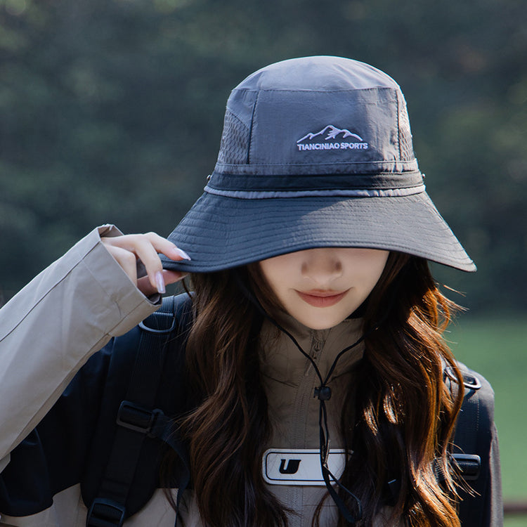 流行帽子|戶外登山帽女徒步大帽檐西部牛仔遮陽帽速乾防水防紫外線漁夫帽潮「C3912」24.05-1