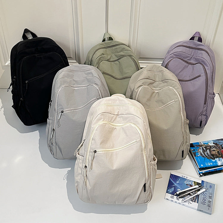 致青春 | 簡約百搭男女雙肩包休閒旅行通勤背包大容量質感學生書包「1012-127」25.04-4