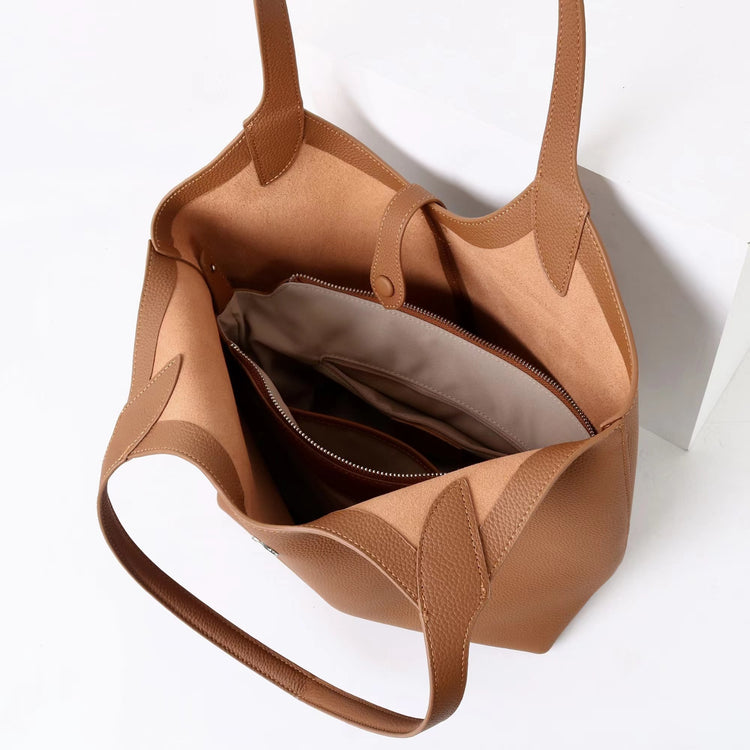 質感真皮|2025新頭層牛皮大容量手提托特包包女式通勤女款輕奢小眾高級感「OS53018」25.11-4