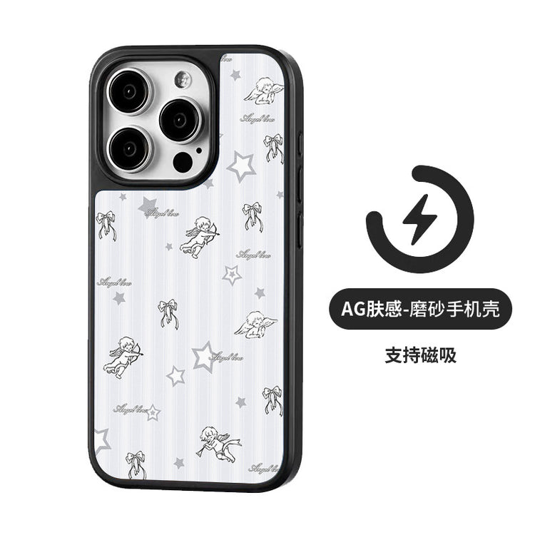 手機殼|蘋果16手機殼磁吸AG磨砂碳纖紋15iPhone14適用13新款12Pro女「LR1402」25.04-2