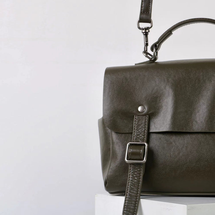 質感真皮|秋冬復古植鞣牛皮雙肩包2024新款單肩斜跨劍橋背包時尚百搭「3731」24.12-5