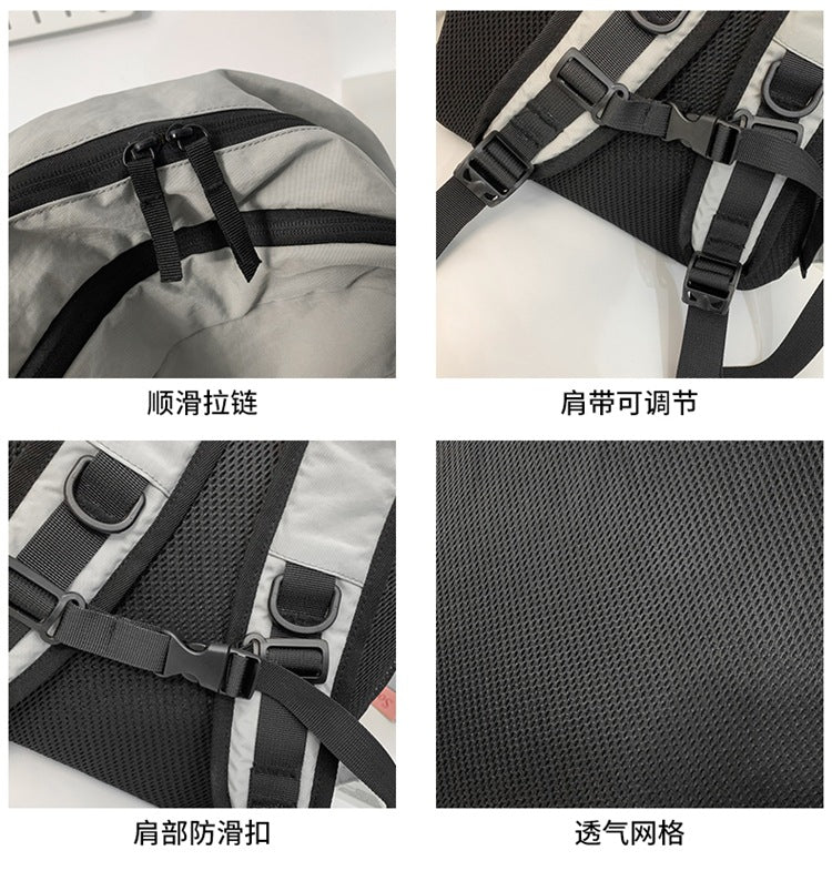 致青春|韓版字母雙肩包尼龍背包旅行包旅行戶外運動包學生背包校園書包附小掛包「2086-133」24.09-1