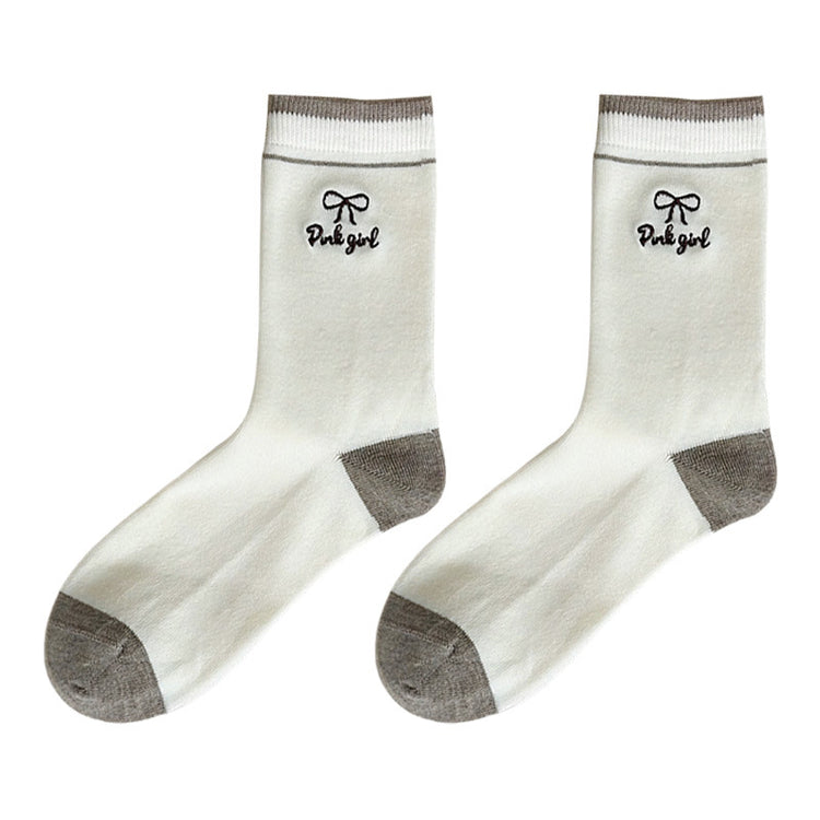 女襪|羊毛襪子女吸汗透氣親膚舒適中筒襪ins潮學院風彈力無骨堆堆襪「MYH2572」25.09-4